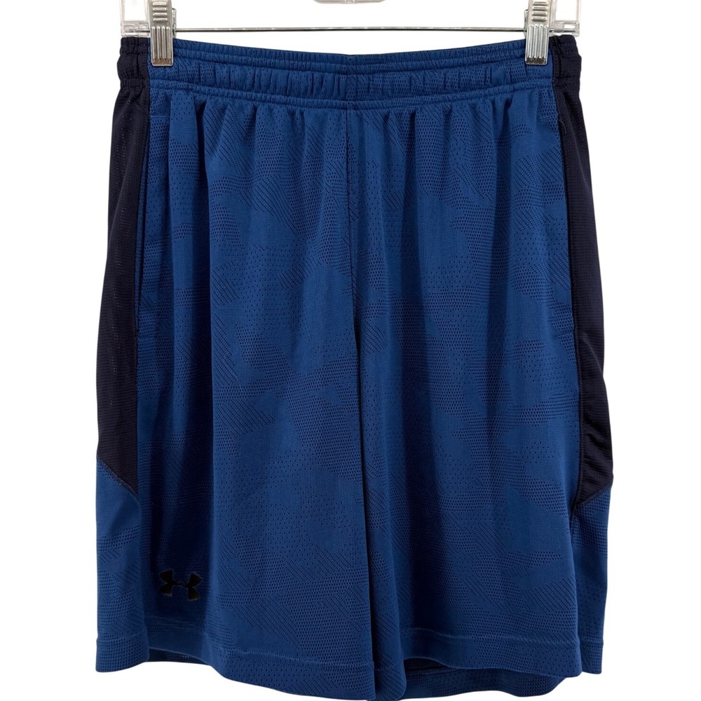 Under Armour Mens Blue HeatGear Loose Fit Mesh Athletic Shorts Size Medium